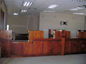 bank service counter